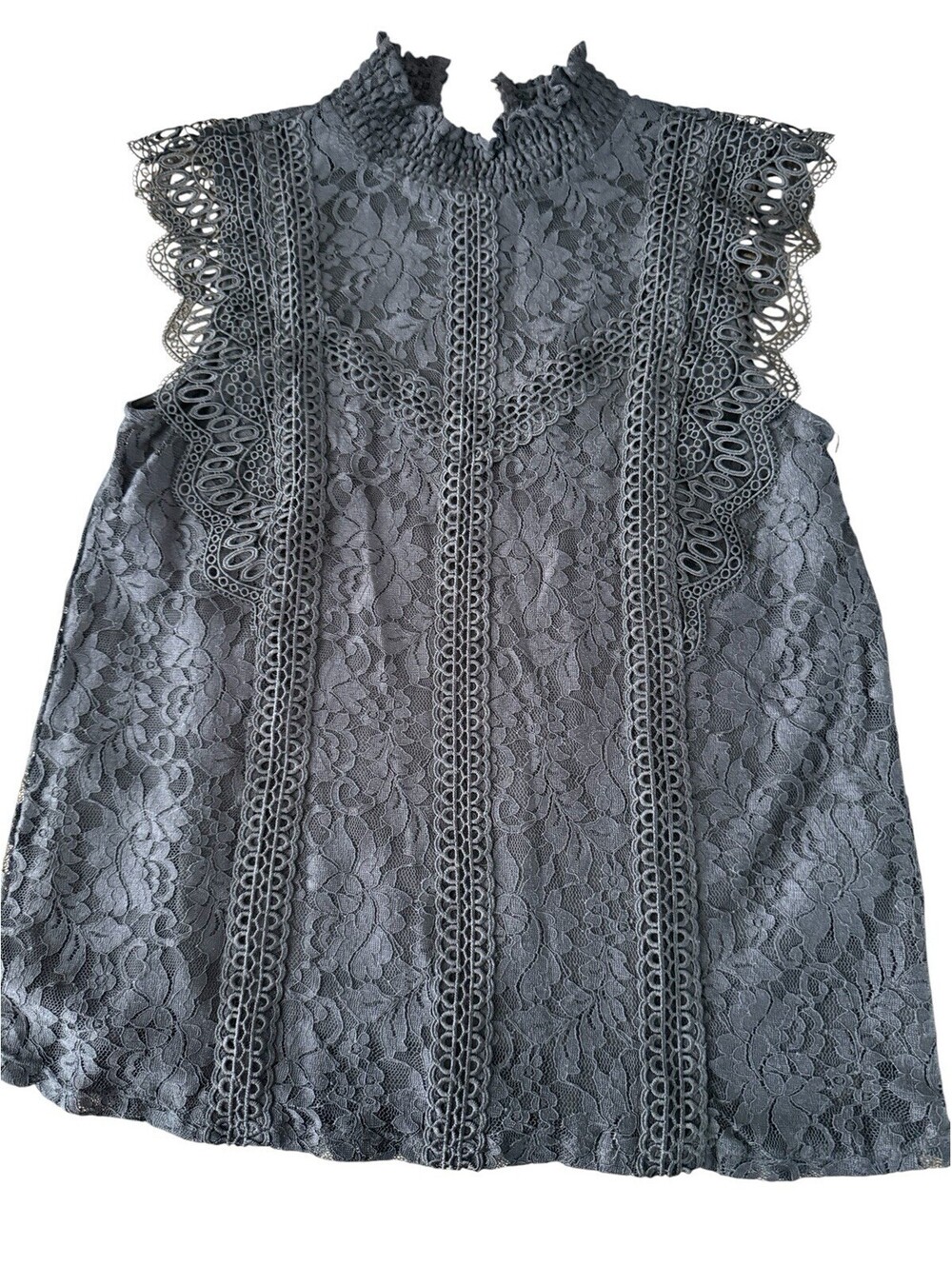 Cable & Gauge Sleeveless Blouse Lacy Whimseygoth Size L